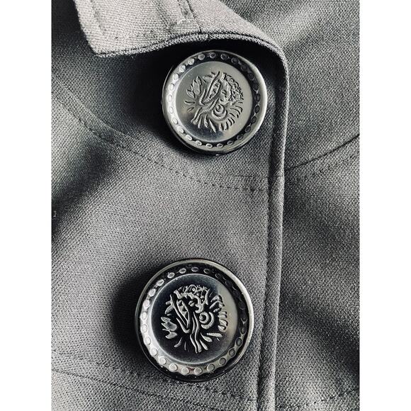 Carat Paris Jacket size 38 bust 34   French shrunken black blazer - Picture 12 of 13